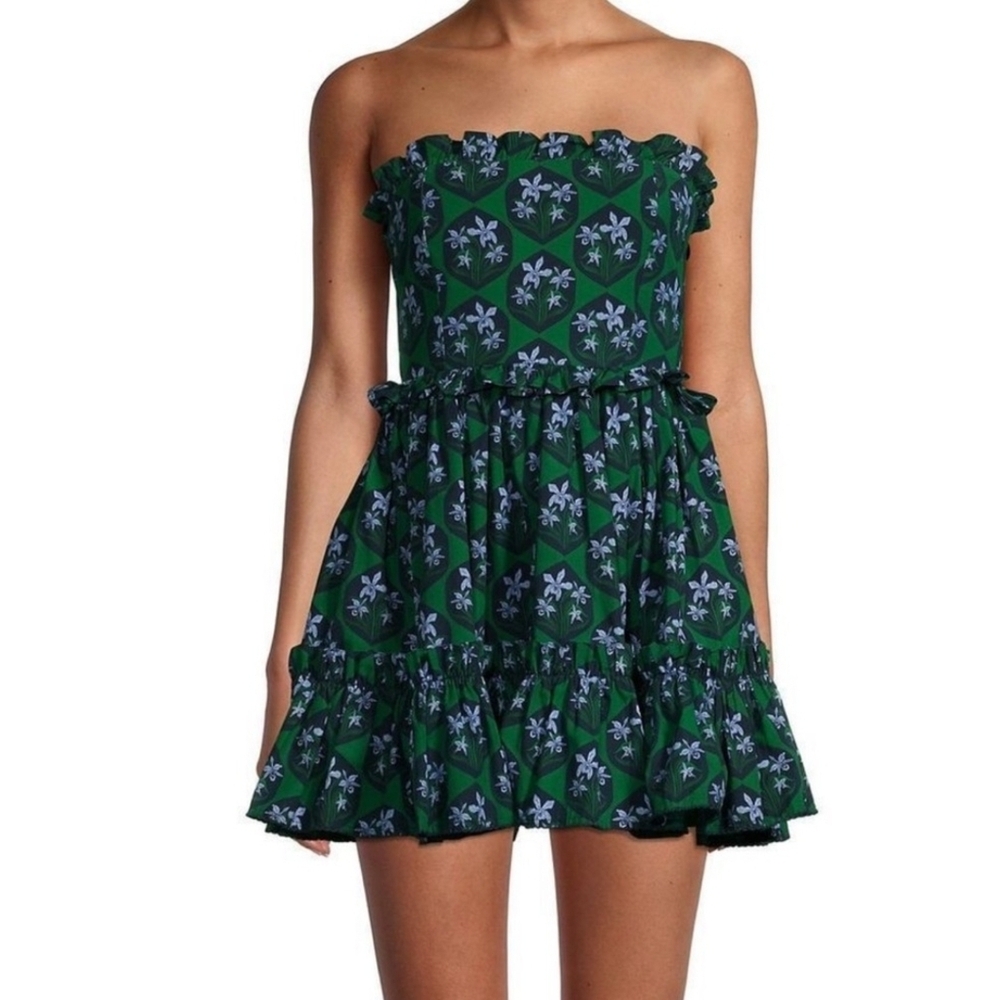 Agua By Agua Bendita Strapless Green Dress